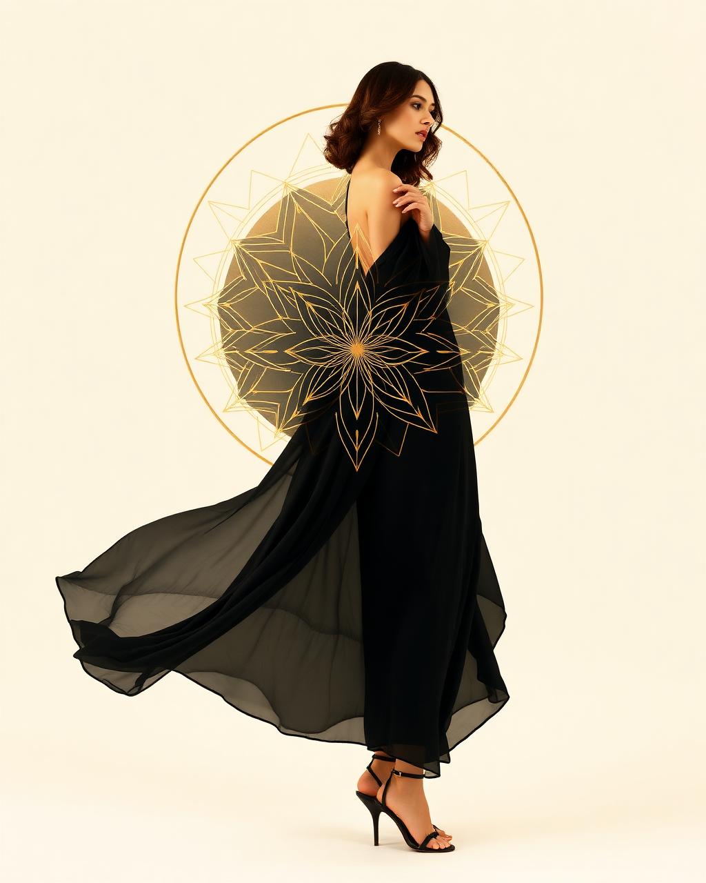 Geometria Chiffon Dress preview concept